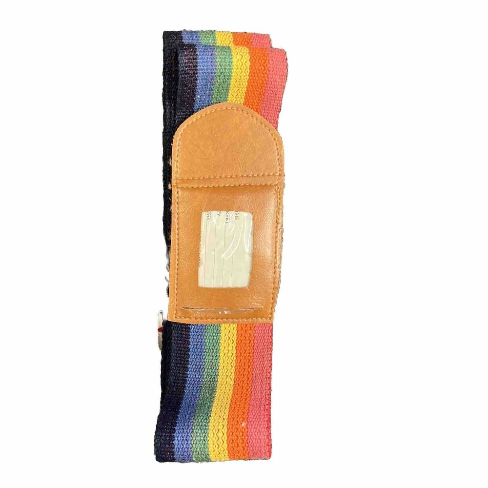 Rainbow Luggage Carry Strap With Name‎ Tag Pride